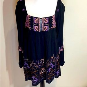 Free People Rhiannon Embroidered mini dress